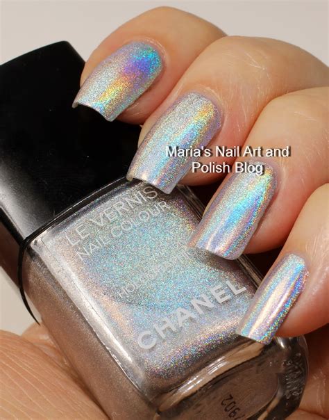 chanel duo platinum holographic nail|vogue Chanel nail polish.